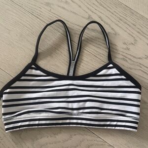 Lululemon vintage Striped Black and White Women's sports bra